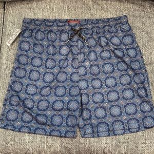 Consequence swim trunks. Large. Psychedelic pattern.